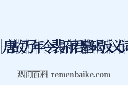 唐故万年令裴府君墓碣反义词是什么意思的图片